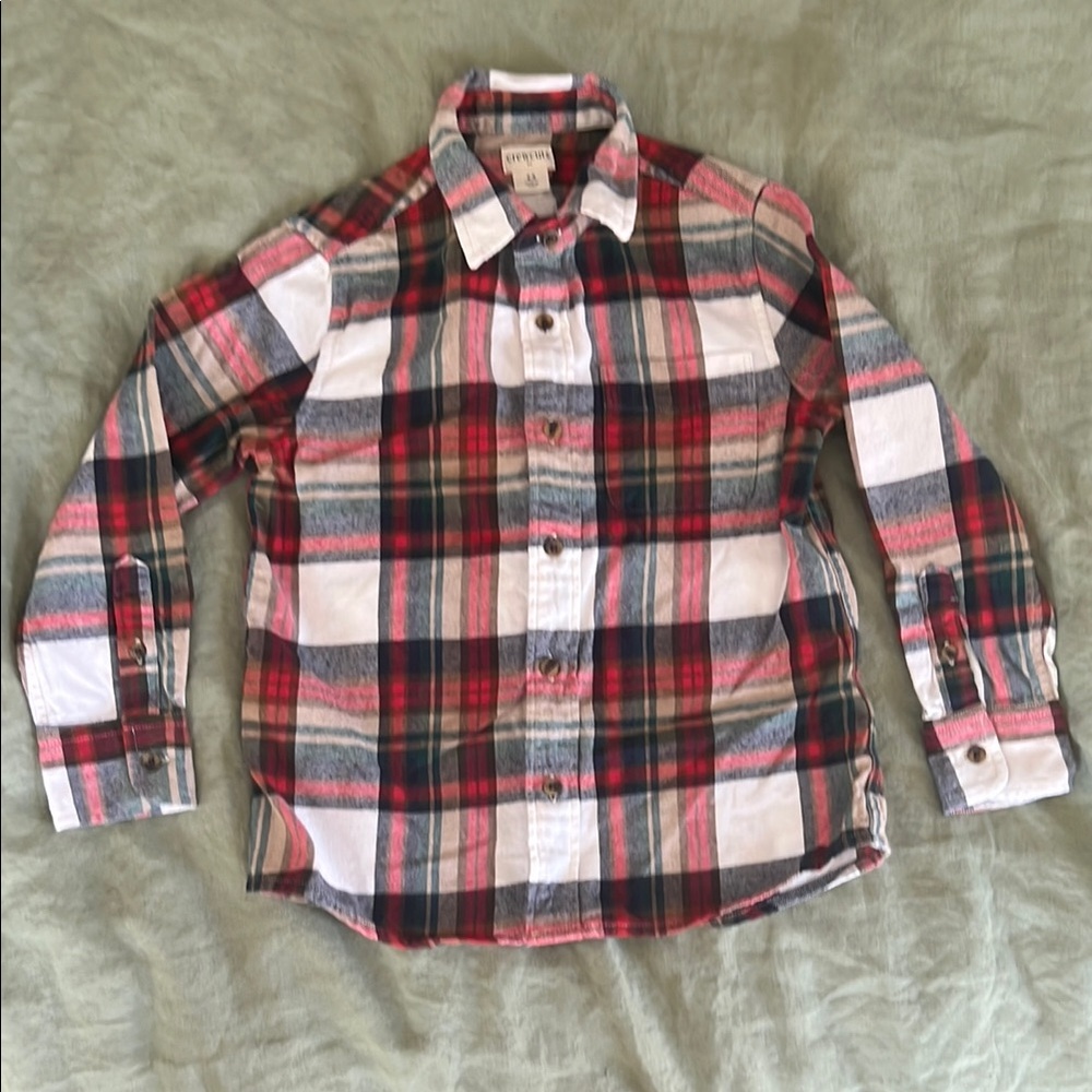 Levi's Plaid Button-Up Shirt - Red, Green, White